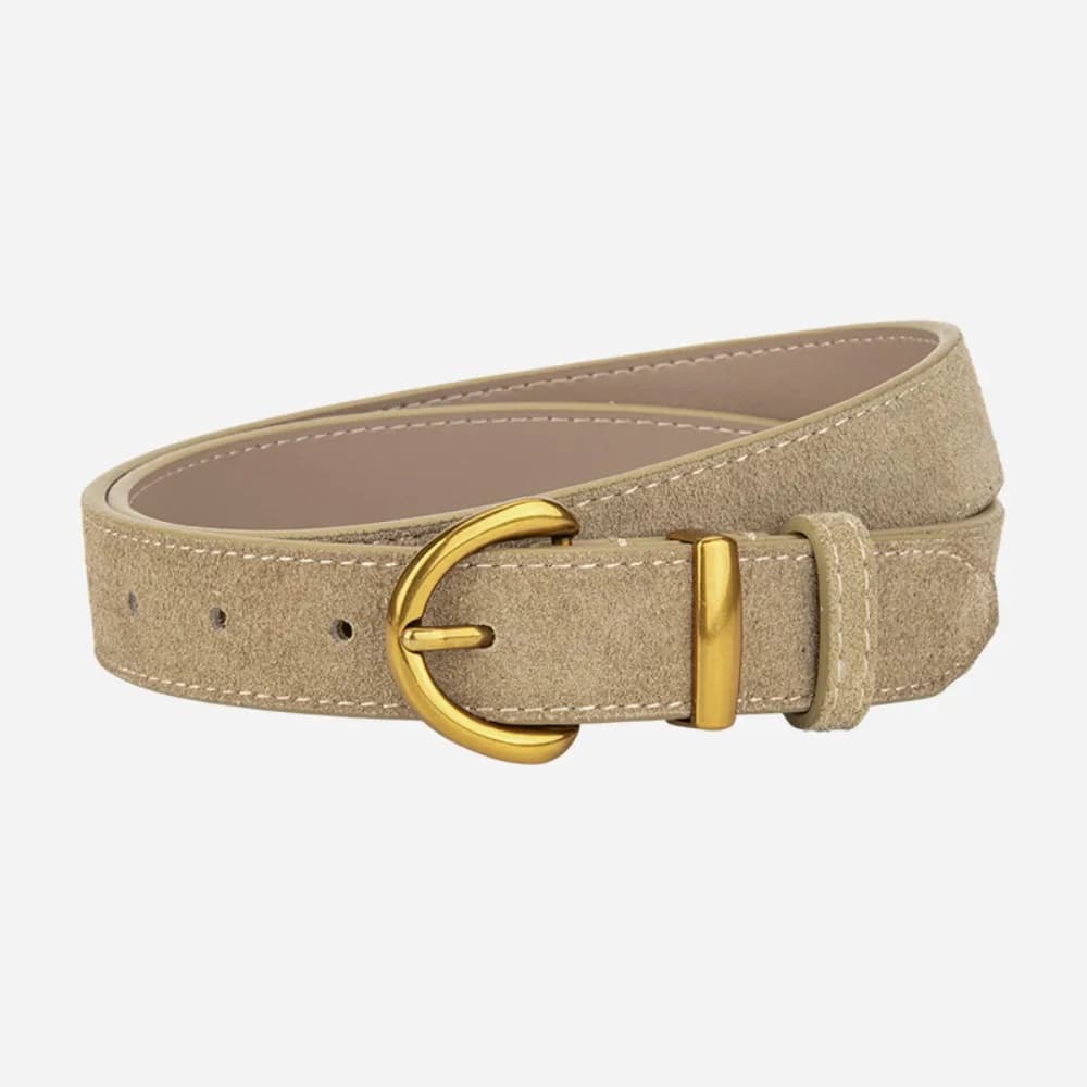 Women Luxury Design Suede Leather Belt Casual Trendy Business Waist Strap Versatile Trouser Dress Belts