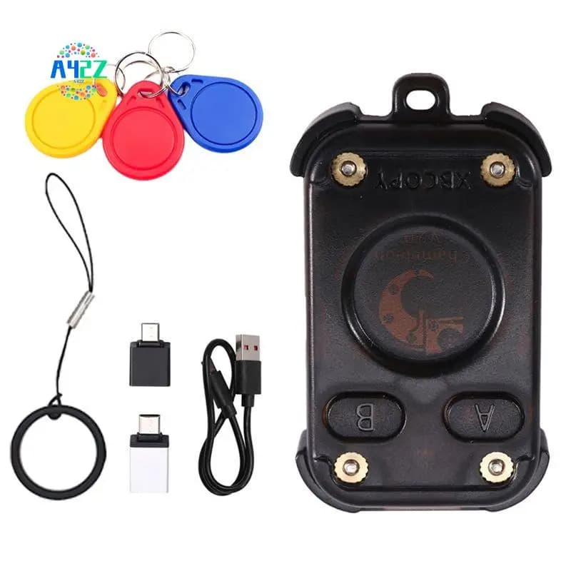 A42Z-Chameleon V2.0 RFID Smart Chip Reader Emulatore Duplicatore NFC + 3Xuid Portachiavi 125K 13.56Mhz Decodifica Carta Camaleonte Ultra