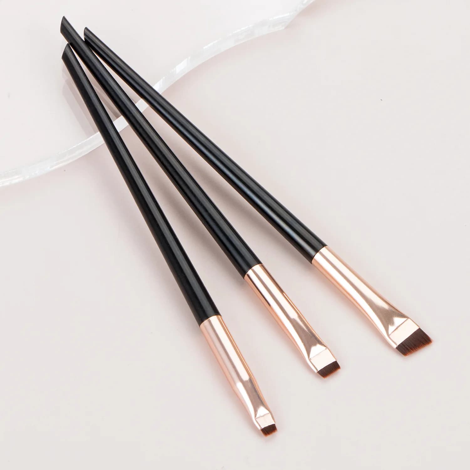 Cute makeup 3 pieces brush for eyeliner edge oblique head brush for eyebrow brush for eyeliner brush for eyeliner ultra-thin eye shadow tools for makeup