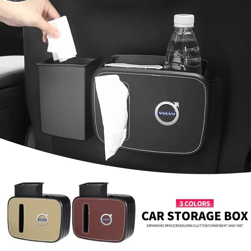 Organizer Multifunzionale per Sedile Auto con Portabicchieri per Volvo ES90 EC40 EX40 EM90 XC90 V90 V60 XC60 V40 S80 S60 S90 C4
