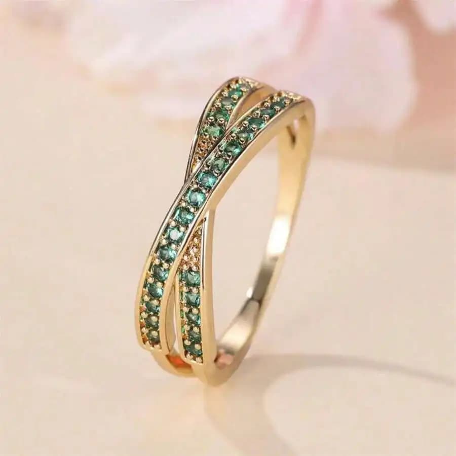 Anello minimalista alla moda con zirconi per le donne, da indossare ogni giorno, regalo per le vacanze