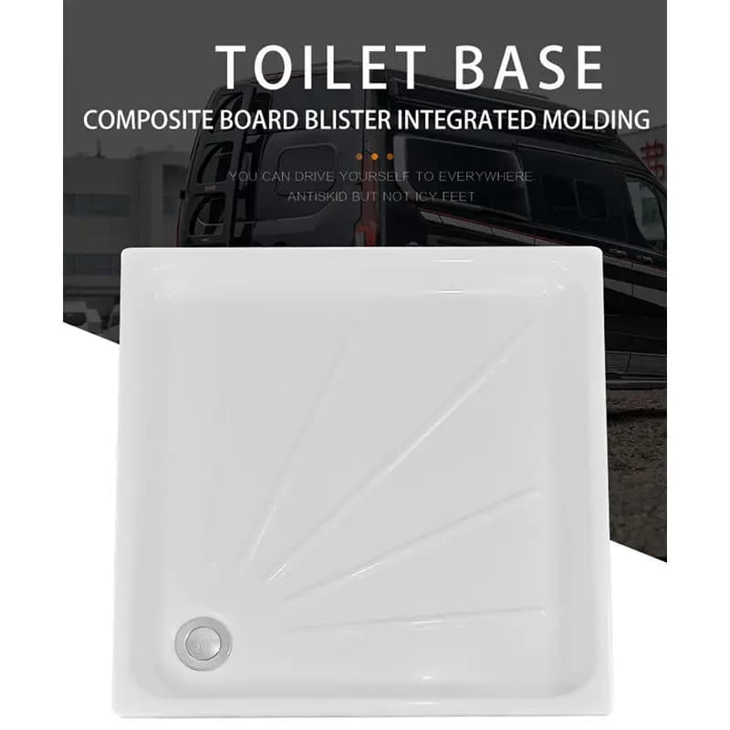RV Toilet Base 60x60cm piccolo pavimento del bagno piatto doccia a scomparsa accessori per Retrofit RV