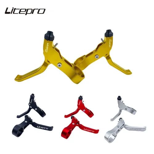 Litepro Folding Bike Handlebar V Brake Levers Aluminum Alloy Ultralight 91g V Brake Lever For Fohon Dahon Brompton Bicycle