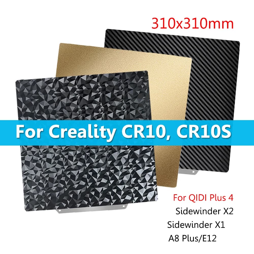 For Creality CR10, CR10S Build Plate Double-side Heat Bed For QIDI Plus4 Artillery Sidewinder X1 X2 3D Printer PEI Sheet