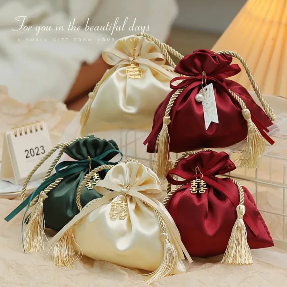 Sacchetto regalo di lusso in velluto con coulisse, sacchetto porta gioielli, sacchetto per bomboniere di nozze, sacchetto per caramelle con cordoncino di perle per decorazioni di feste di compleanno