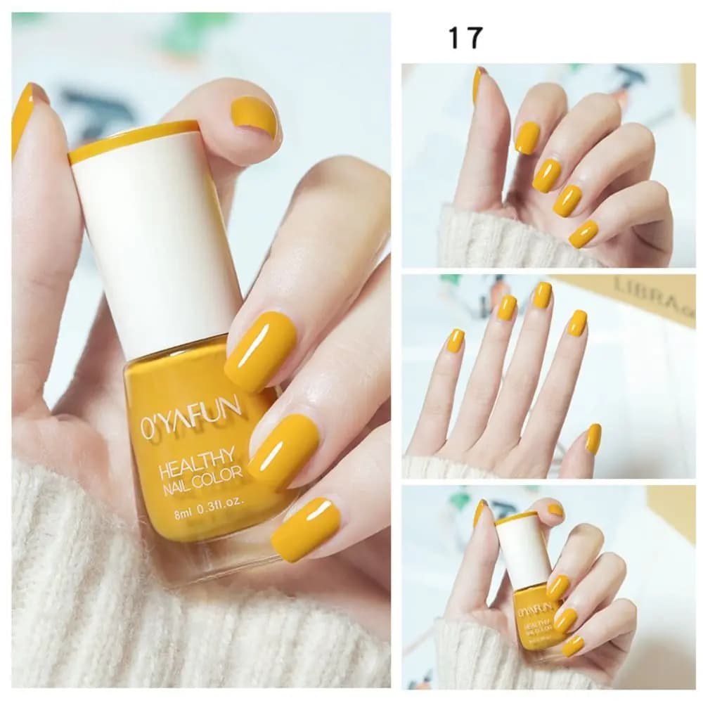 Smalto Lucido 8ml Senza Forno Asciugatura Rapida Strappabile per Nail Art Manicure Unghie Finte Smalto Oleoso Effetto Mood Donna