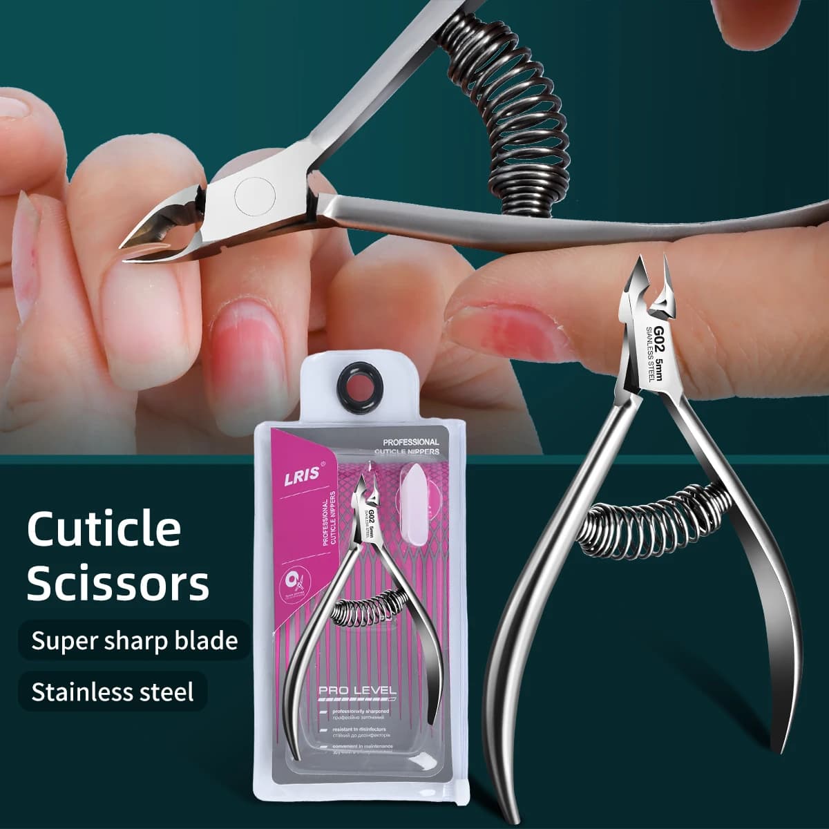 Professional Cuticle Scissors - for Dead Light Beige and Old, Precision Manicure and Foot Care Tool, Portable Design