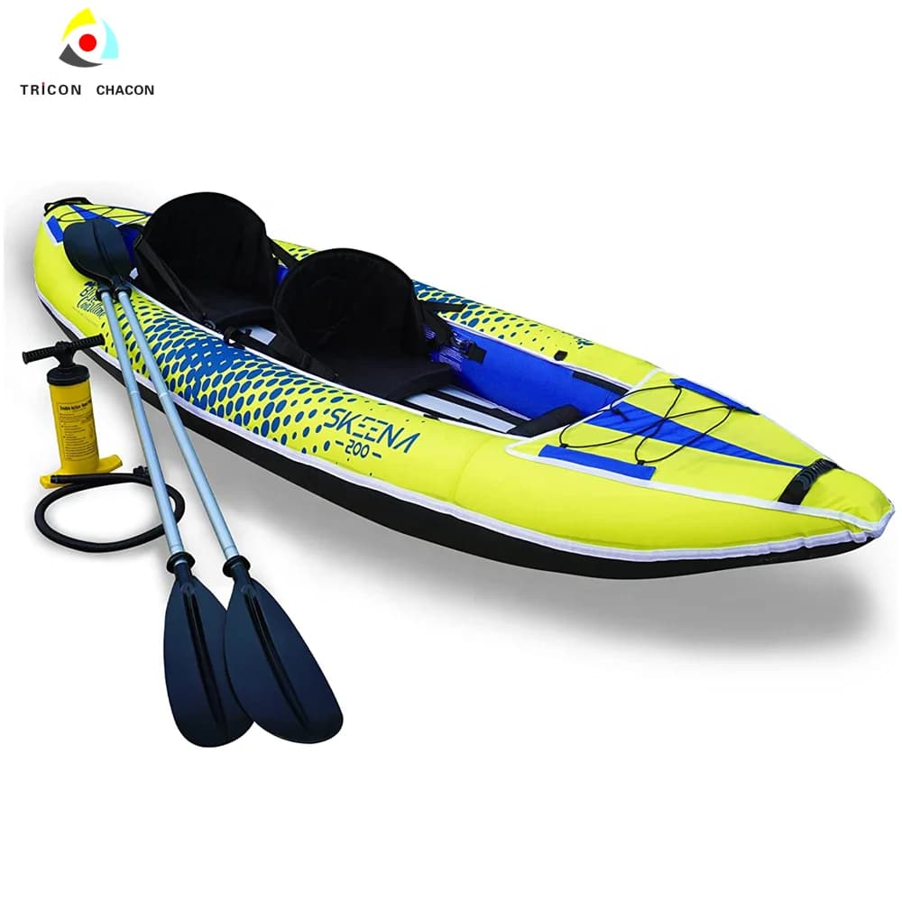 Canoa/Kayak Gonfiabile per Adulti, Canoa Gonfiabile per 2 e 3 Persone, Kayak con Seduta e Pagaia