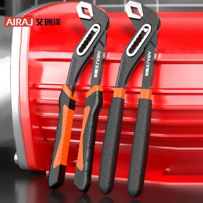 AIRAJ multifunctional adhesive pump pliers 8/10/12 inches, quick release water pipe pliers, industrial level electricians tool
