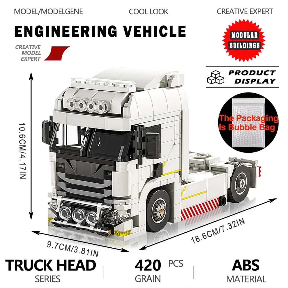 European Truck Building Block Model Construction Engineeing Vehicle Car Bricks Assembly Set Toys For Children Kid Christmas Gift