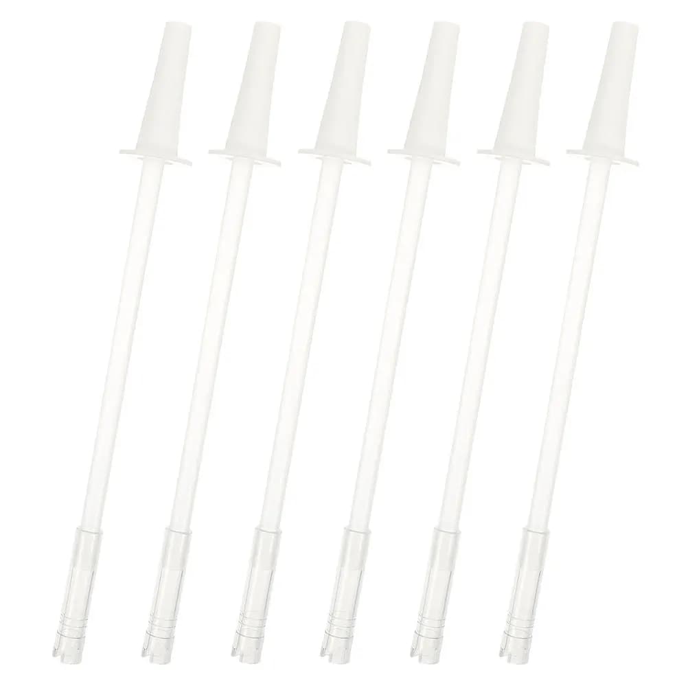 Set di 6 Cannucce Riutilizzabili per Bottiglie d'Acqua, Connettore in Silicone Liscio e Staccabile, Facile da Pulire, Multifunzione per Casa, Succhi e Campeggio