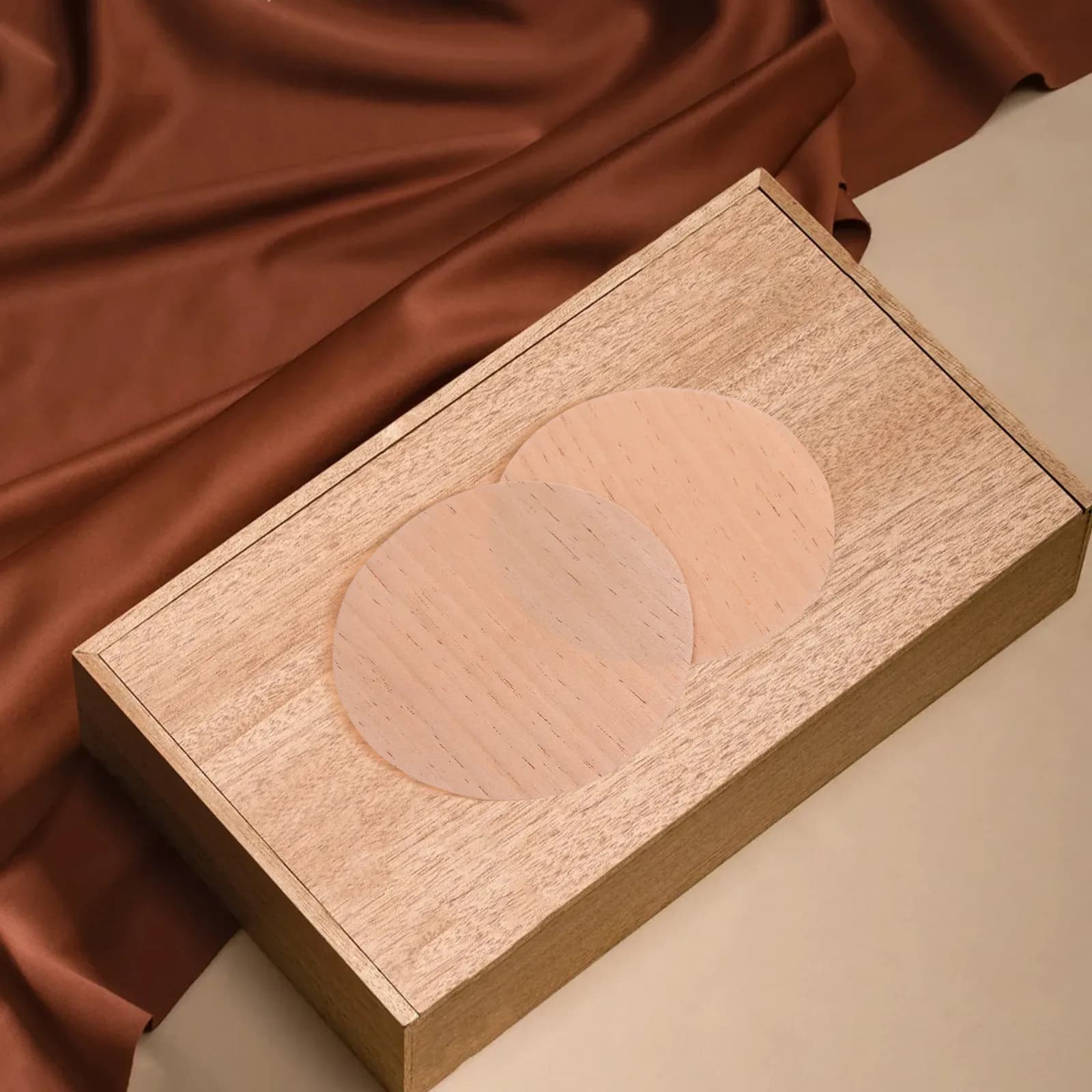 2 Pezzi Accessori per Sigari, Divisori in Cedro per Humidor, Blocchi Rotondi per Sigari Spagnoli