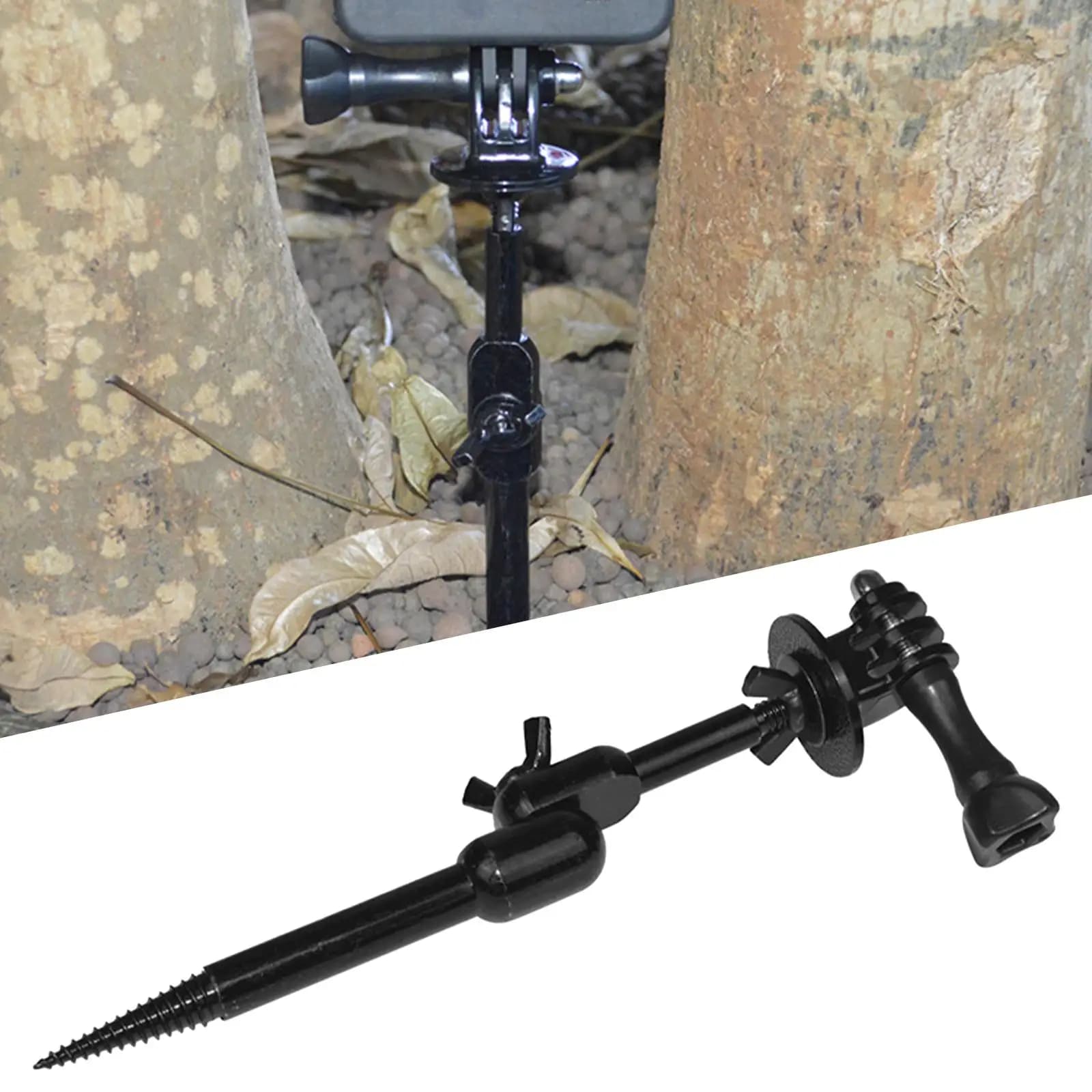 Trail Camera Connect Photo Trap Action Cam Holder 1/4 Inch Iron Stand for Outdoor Hunting Accessories