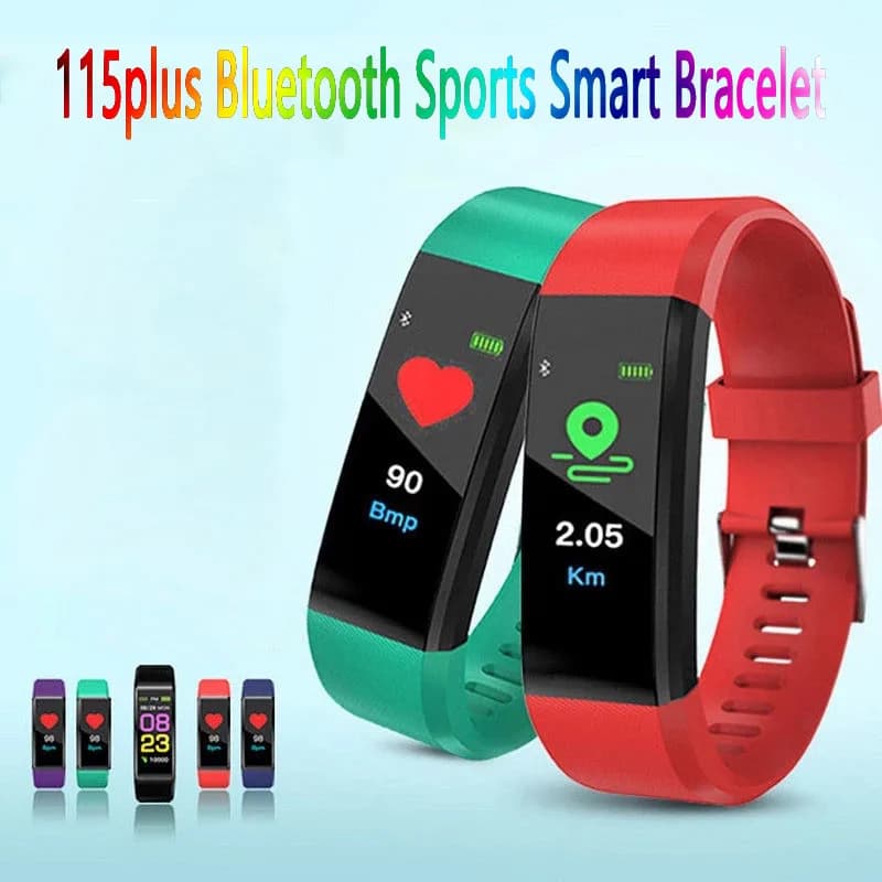 BOX Smart Bluetooth Sports Bracelet for Men and Women Pedometer Heart rate Blood pressure Fitness Tracker Smartwatch for iOS Android