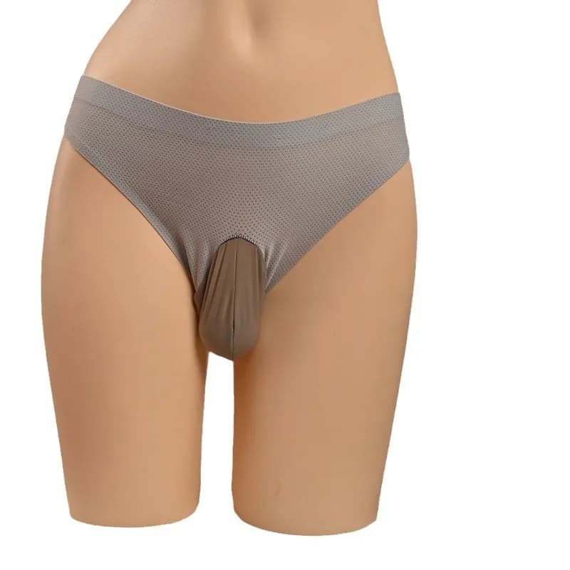 Sissy Lingerie For Men Seamless Pouch panties breathable thong Summer Nude Feel Underwear High Elastic tentation T-Back brief