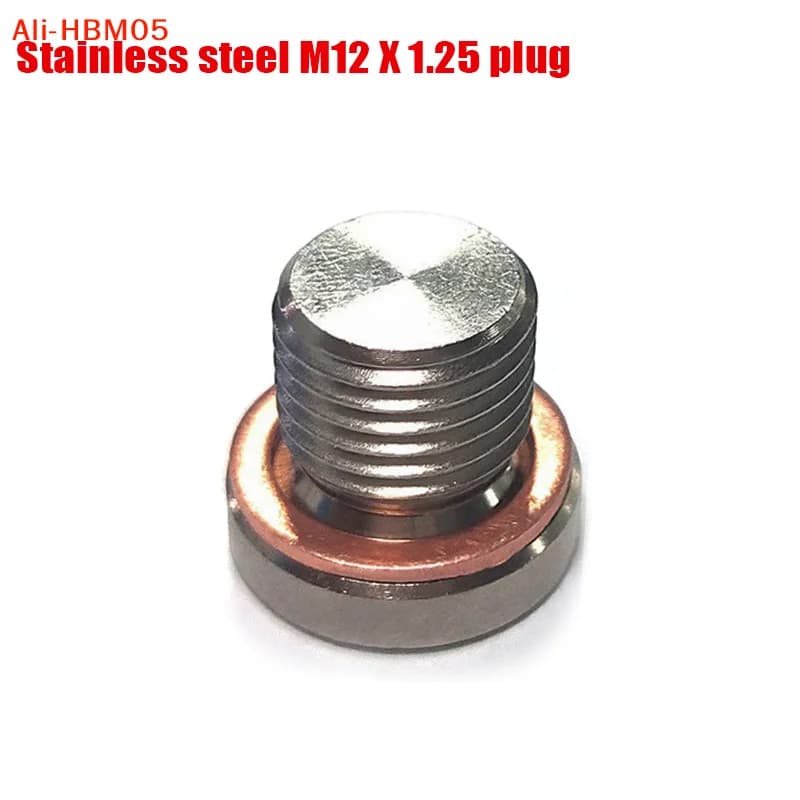 (HB05)M12 X 1.25 O2 Oxygen Lambda Sensor Blanking Plug Cap Bung Exhaust Accessory With Gasket Automotive Hexagonal Threaded Part