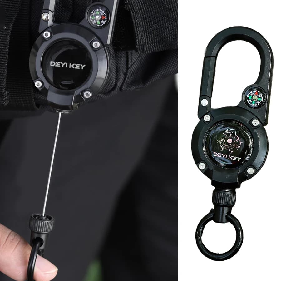 Wrapable Keychain with Steel Cable and Mosque, Sports Keychain from Exterior Multifunction Anti-theft