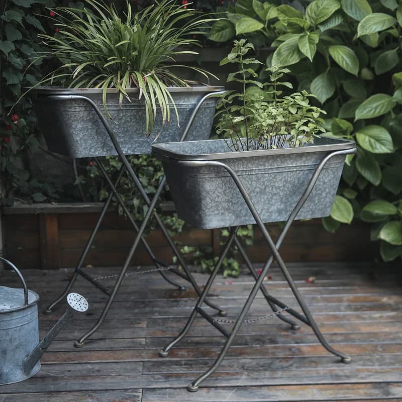 Nordic Living Room Plant Stand Iron Cross-Style FlowerPot Holder Vintage Craft Planter Display Rack Removable Sundries Organizer