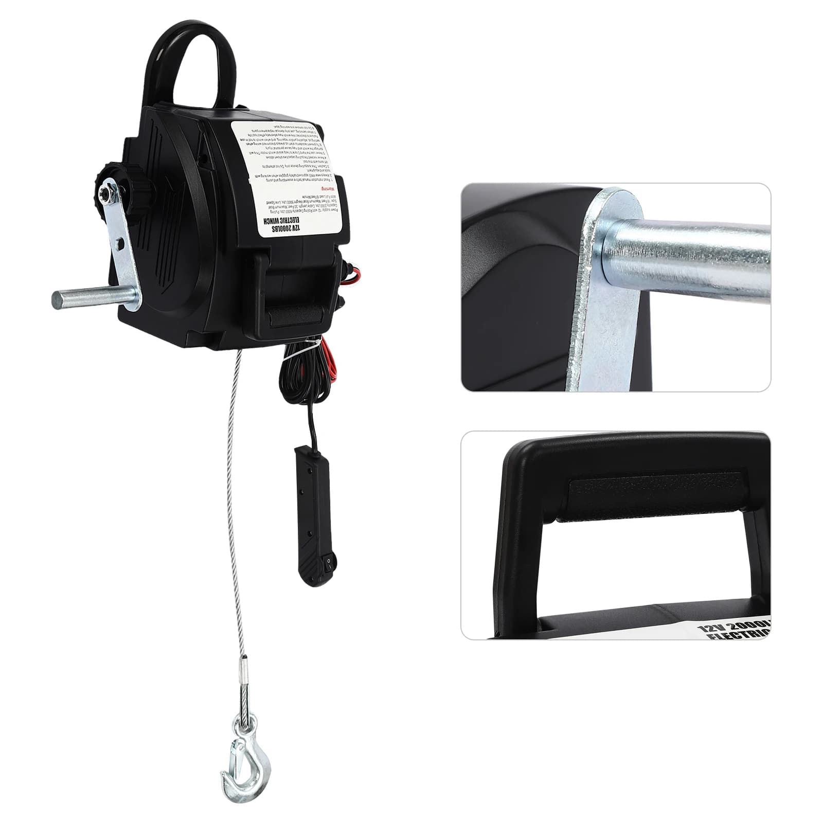 Verricello elettrico 12V Verricello per ancoraggio per barche elettrico Sistema di avvolgimento per ancoraggio marino Trattore per gru piccola 6000 libbre Forza di rotolamento Auto Yacht