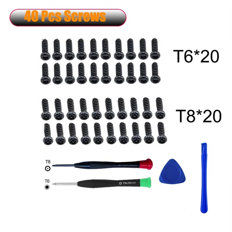 40PCS T6 T8 Viti Gamepad Parte di riparazione per XBOX Serie S/X Xbox One S/Xbox 360 Controller Cacciaviti Strumenti di ricambio