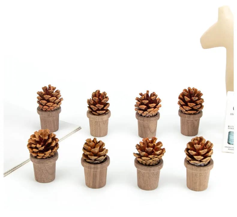 Hot Sale Black Walnut Pine Cone Diffuser Wood Long Lasting Fragrance Essential Oil Aroma Diffuser For Home Car Office Decor