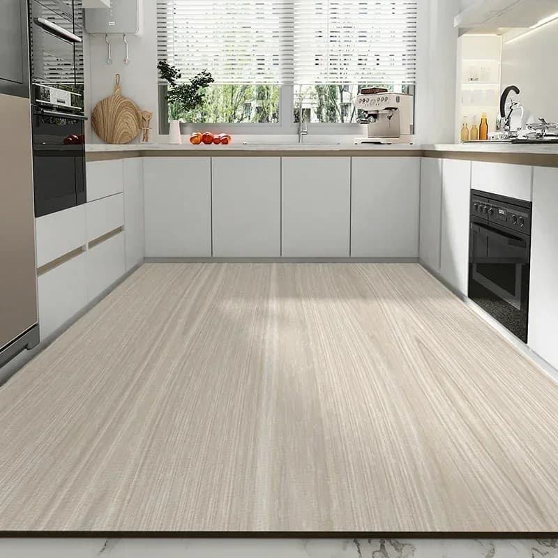 Tappeto per cucina Tappetino impermeabile Tappeti antiscivolo Tappeti resistenti all'olio Decorazione per la casa Tappetini in pelle Tappeto imitazione venature del legno