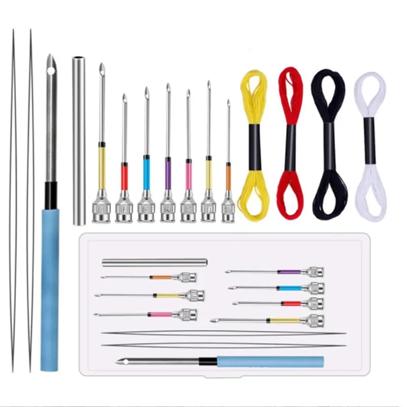 7/15pcs Embroidery Stitching Punch Needle,Embroidery Poking Cross Stitch Tools Knitting Needle Art Handmaking Sewing Needles
