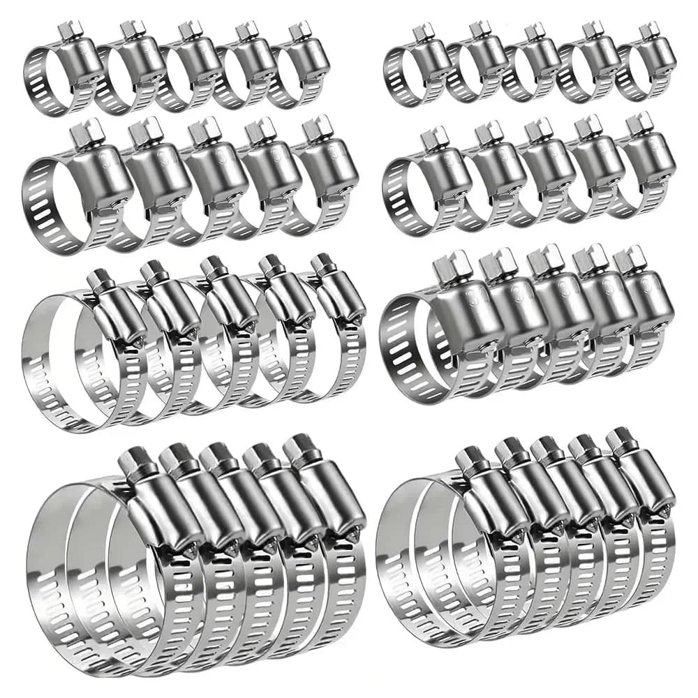 Fascetta stringitubo regolabile 6-70mm Clip per tubi Strumento fisso Acciaio inossidabile 304 per linea carburante Applicazione meccanica per auto Impianto idraulico da giardino
