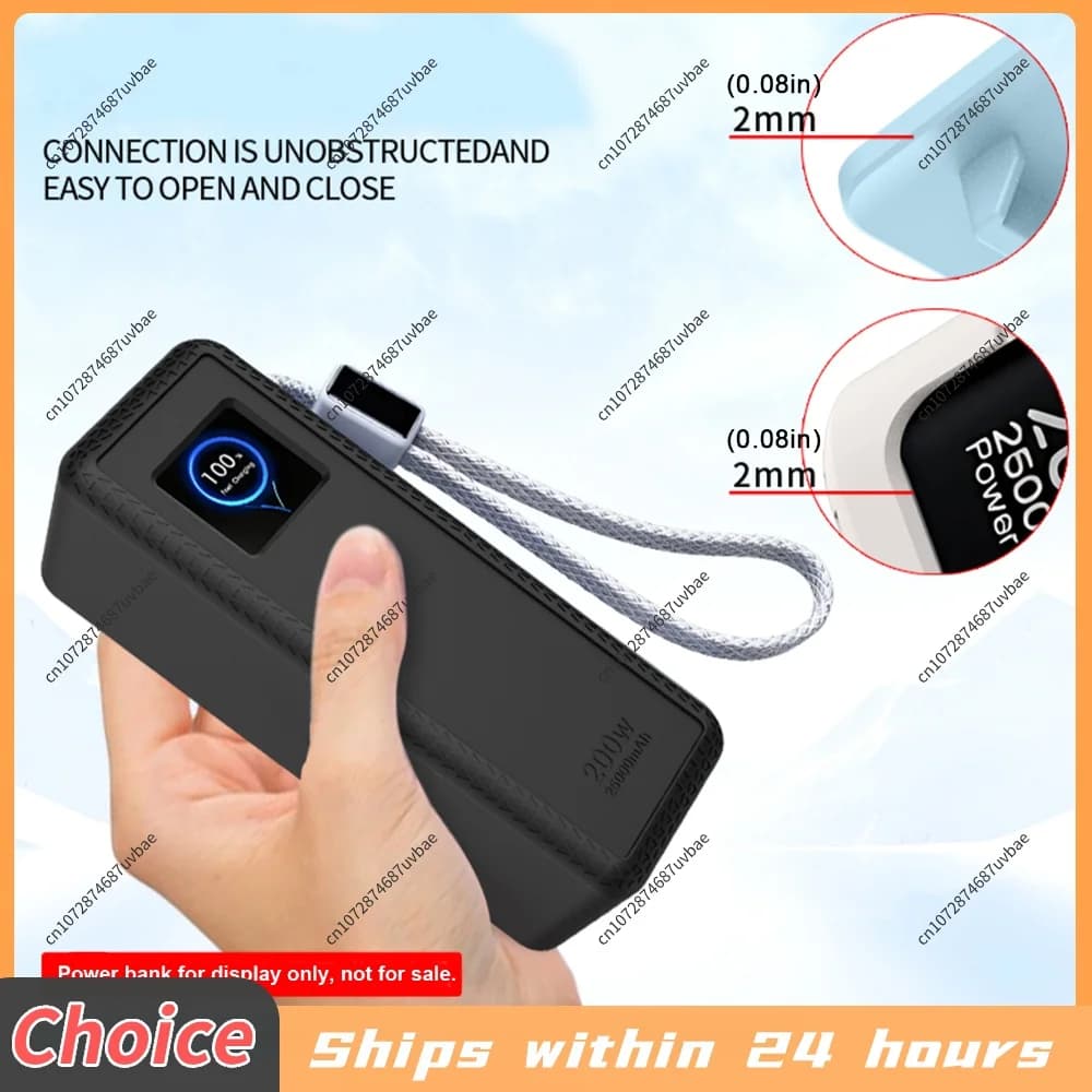 Power Bank Silicone Case for UGREEN 200W with Anti-Lost Strap Protector Sleeve Shell Portable Travel Carrying Case