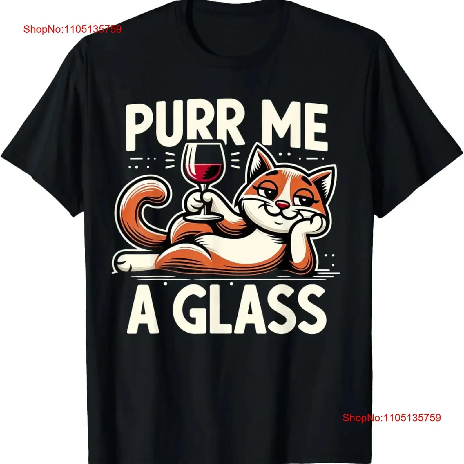 Purr Me a Glass Funny Cat Wine Fun Maglietta unica vintage lavata moda Versatile homme Comodo abbigliamento casual firmato