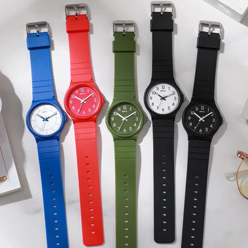 TPW Unisex Quartz Watch with PU Strap Reading Friendly Plastic Case for Women And Men relojes para mujer hello kitty women watches