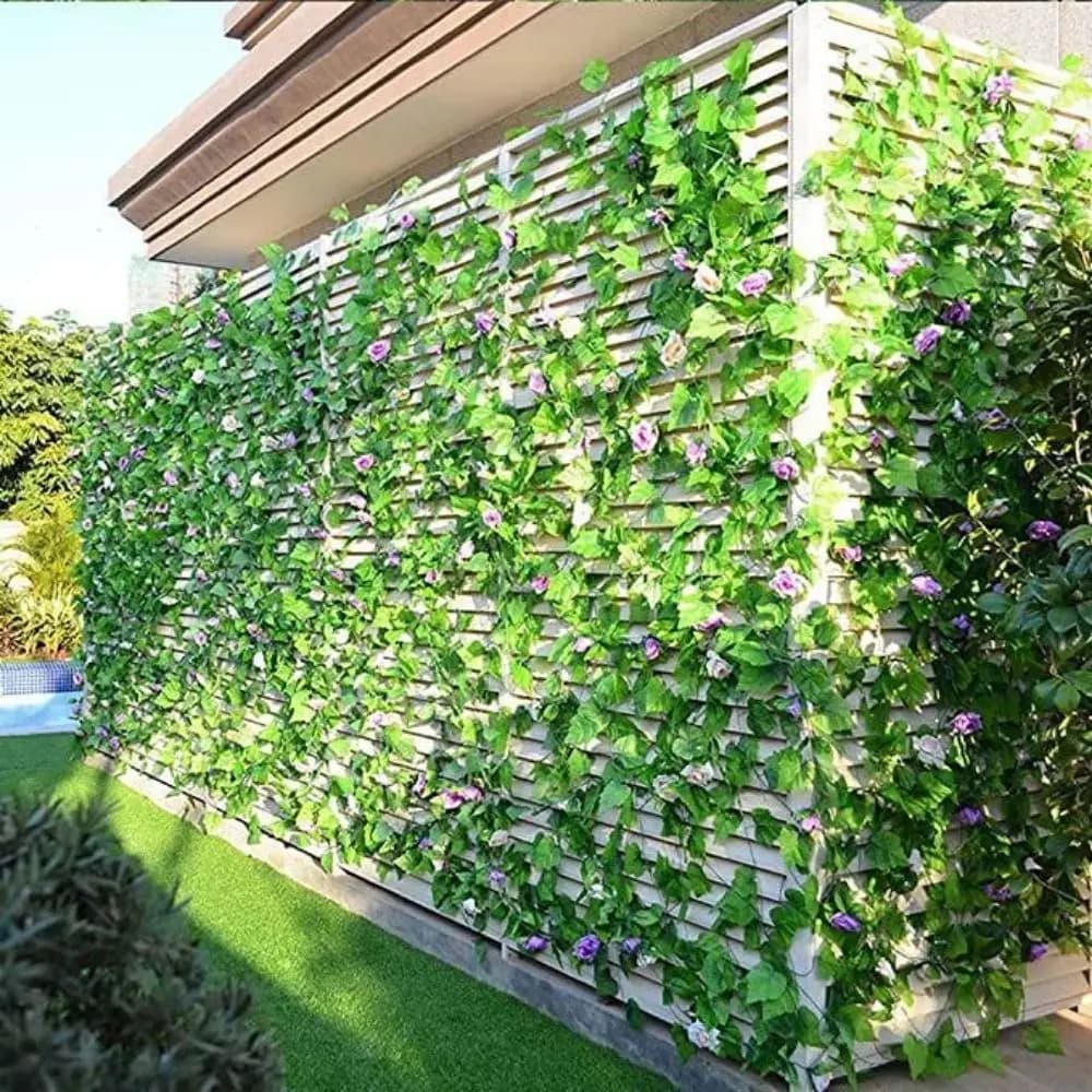 12PCS Green Artificial Ivy Vine Plant Wall Long Size Hanging Garland Silk Leaves Hanging Design Fake Green Plants Party Supplies