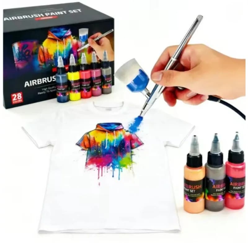 12/28 Color Water Based Airbrush Acrylic Paint Kit 30ml DIY Hand Drawing Spray Coating Miniature Model Painting Supplies