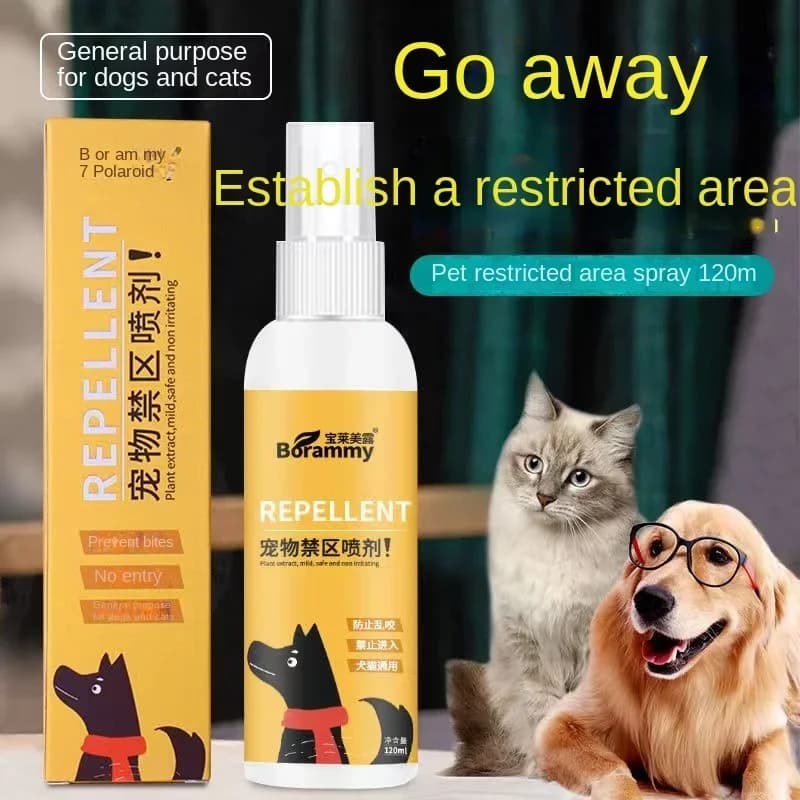 Spray per zona proibita 120 ml Previene i gatti da letto e tirare l'urina Spray per urina anti-cane Induttore per toilette per cani da interno