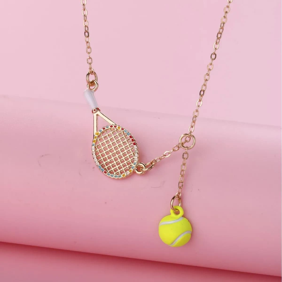 Women's Men's Men's Sports Pendant Necklace Girls Inspired Jewelry Gifts for Tennis Lovers Wholesale