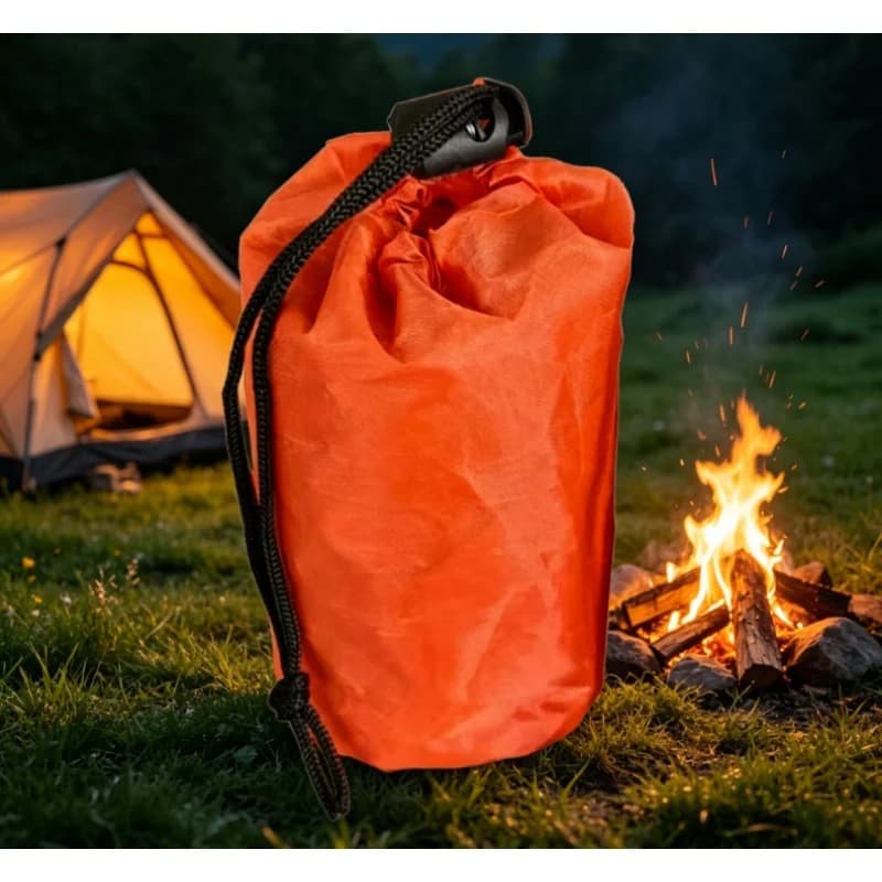 Kit di Pronto Soccorso con Sacco Termico per Campeggio, Coperta in Mylar Impermeabile, Sacco a Pelo d'Emergenza Portatile per Sopravvivenza all'Aperto
