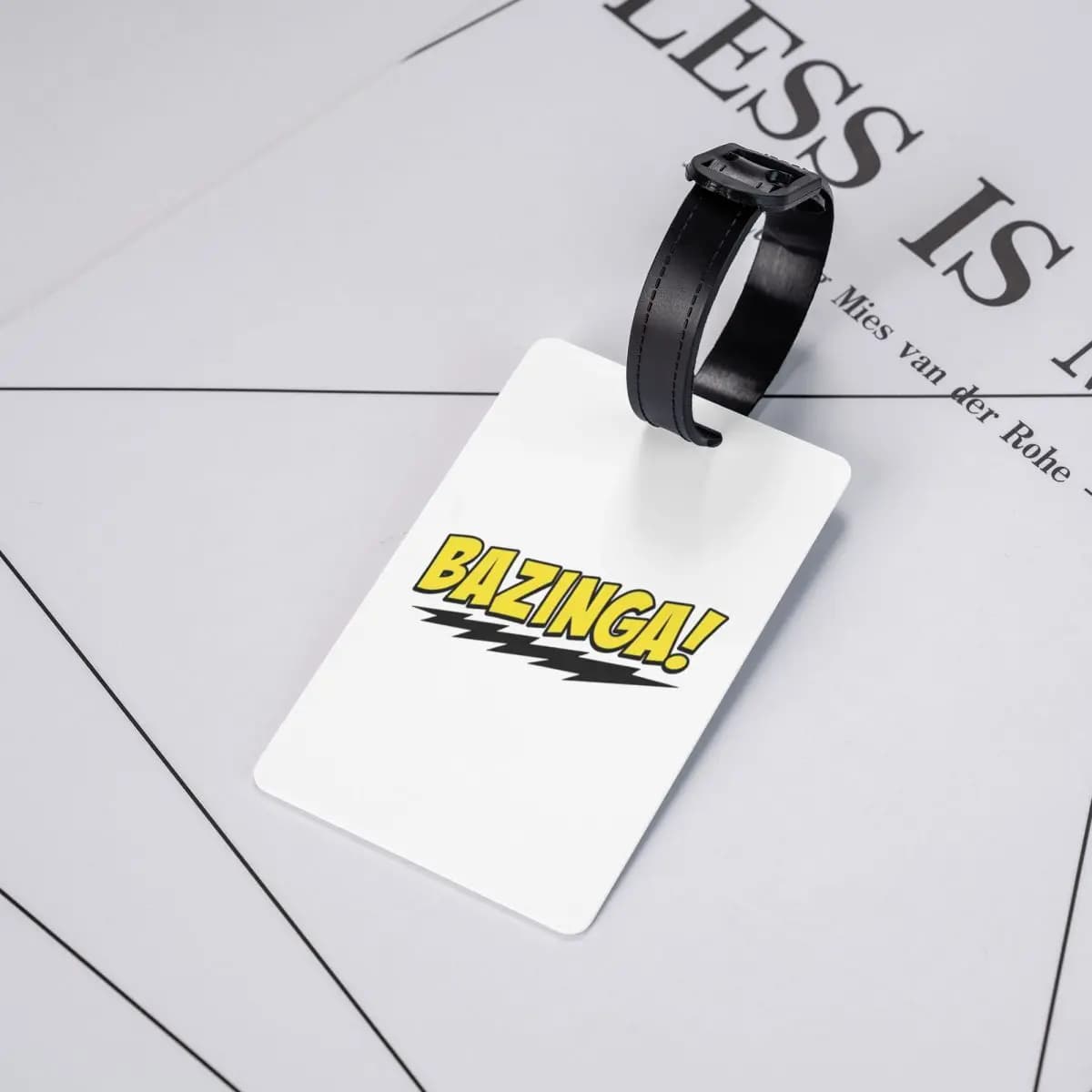 Etichette per Bagagli Bazinga The Big Bang Theory, Accessori per Valigie, Targhette per Bagagli da Viaggio, Porta Etichette con Nome e Indirizzo