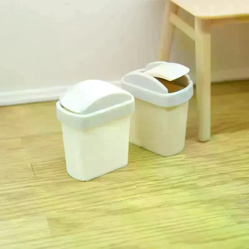 Accessori per Casa delle Bambole, Mini Cestino della Spazzatura con Coperchio Ribaltabile, Modellino in Miniatura, 1 Pezzo