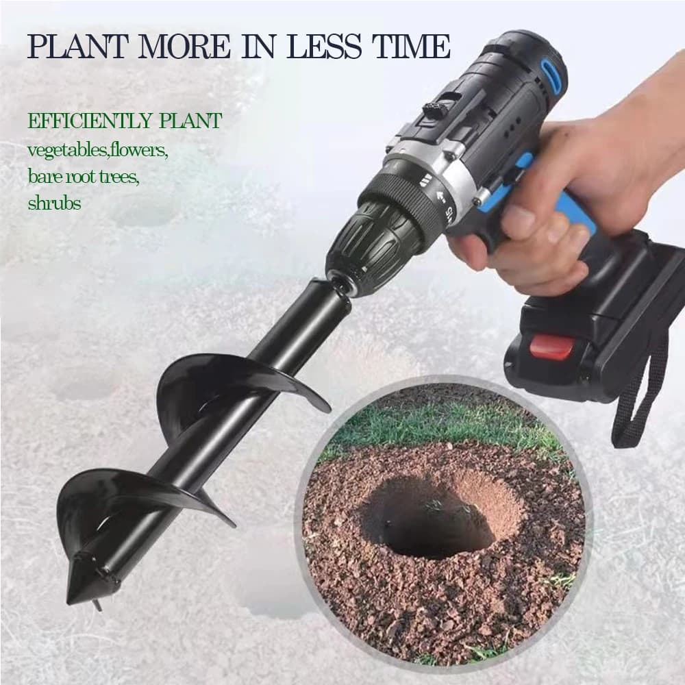 9 Size Garden Electric Tools - Ground Drill Coclea Spiral Drill Tool To Dig Holes To Plant Flowers