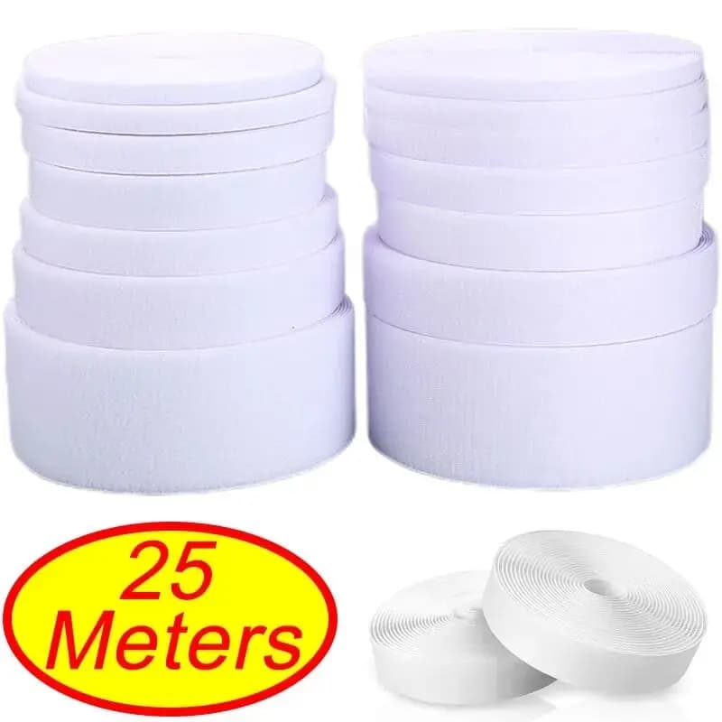 25 metri/lotto 20/25/30/50mm nero bianco nastro di fissaggio Non adesivo nastro a strappo senza colla accessori per cucire fai da te nastro magico