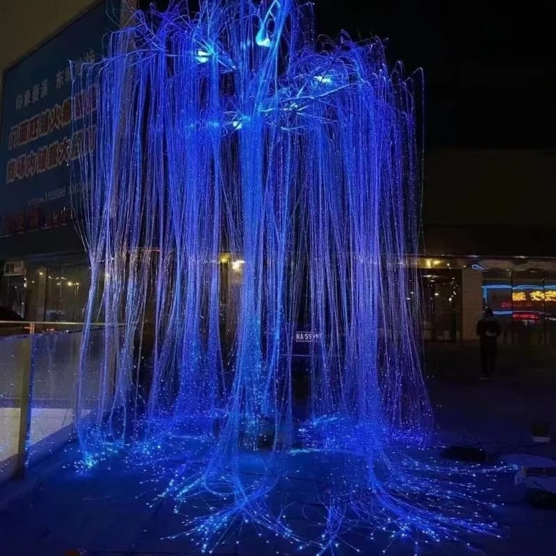 Lampada da albero della vita in fibra ottica fai-da-te Lampada da cascata per esterni Luce Cielo stellato Atmosfera Ciondolo a corda Decorazione romantica per ricevimenti di nozze