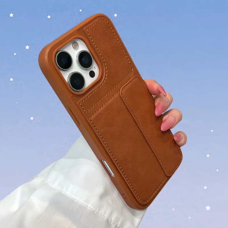 Custodia a Portafoglio in Pelle di Lusso con Scomparti per Carte e Funzione Stand per iPhone 17 Air 16 15 14 13 12 11 Pro Max XR