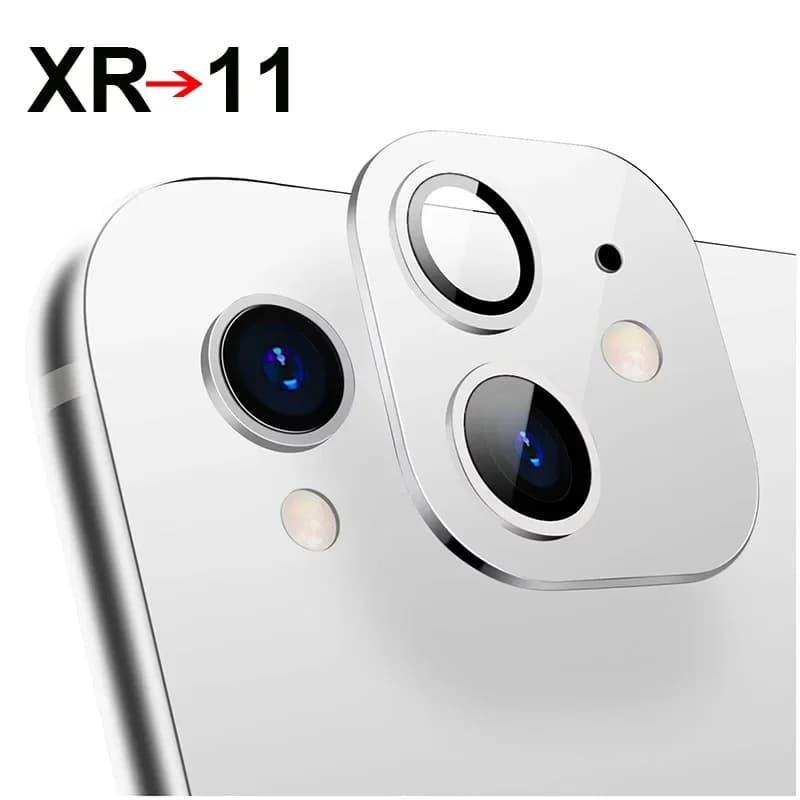 1Pcs Fake Camera Lens Sticker Cover for iPhone XR, Seconds Change XR to Look Like iPhone 11 Decorative Protector With Retail Box