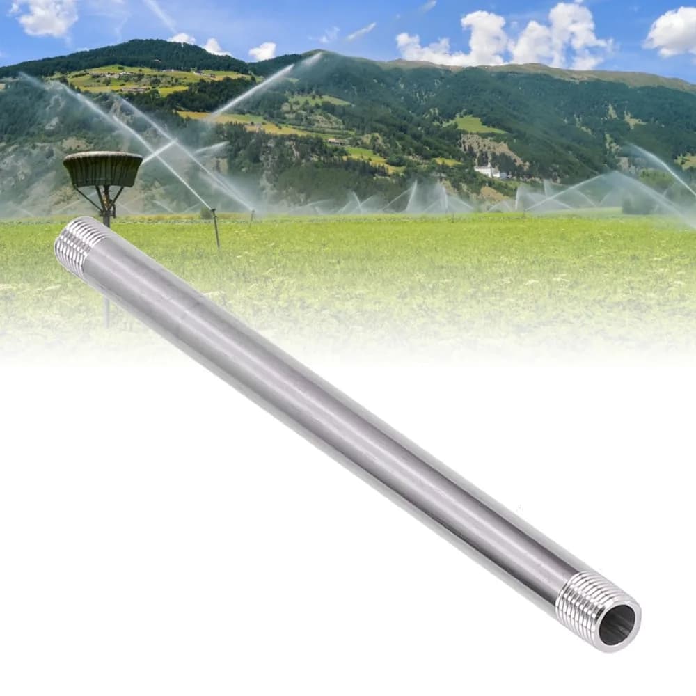 Tubo filettato con filettatura maschio G1/4 in acciaio inossidabile 304, lunghezza 20 cm, tubo di collegamento, installazione facile, tubo di collegamento acqua color argento