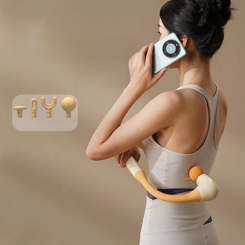 Fascia Gun Muscle Relaxation Massager Multifunctional Fascia Gun Handheld Neck Back Fitness Massage Gun
