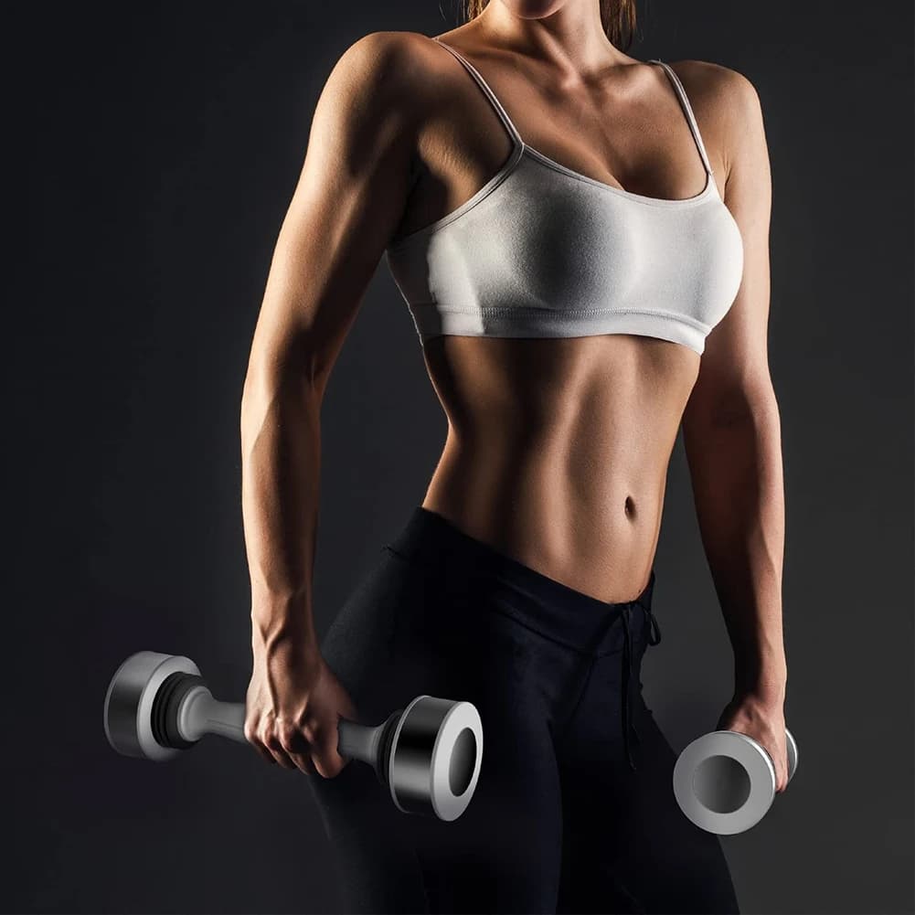 ABXY Single Dumbbell Shaking Weight Swing Dumbbell Man Women for Keep Workout Fitness Exercise Equipment,White