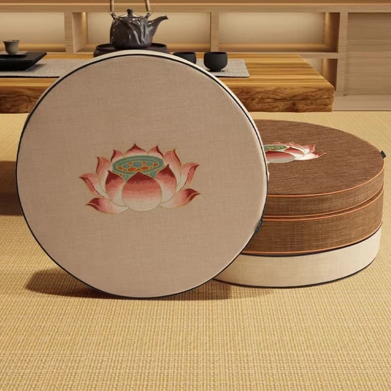 Lotus Meditation Cushion, Breathable Zafu for Zen, Non-Slip Kneeling Pad for Home Altar, Lightweight Yoga Stool for Daily Use