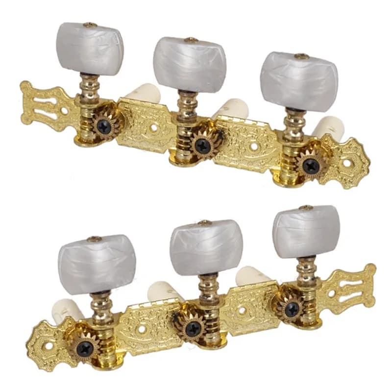 Big Semicircle Coffee Button 3R3L Classical Guitar Tuning Peg Keys Tuners Machine Heads Guitar Accessories Parts