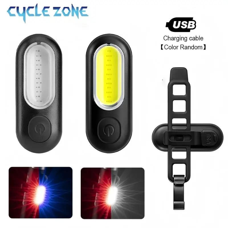 Luce posteriore per bicicletta Fanali posteriori per bici ricaricabili tramite USB Avvertimento di sicurezza per la guida notturna Lampada posteriore per bici Accessori per ciclismo
