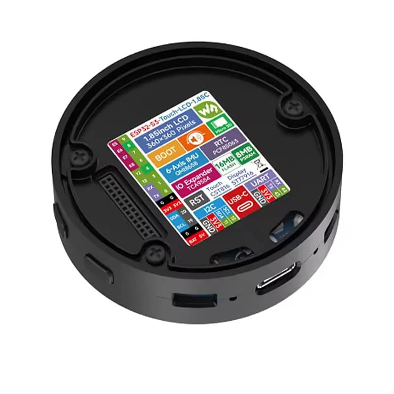 Scheda di sviluppo LCD touchscreen rotonda da 1,85 pollici ESP32-S3 360×360 con supporto per altoparlante Wi-Fi e Bluetooth BLE 5 per robot AI per chat vocale